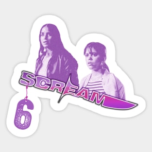 scream VI  (Scream 6) Melissa Barrera (Sam Carpenter) - Jenna Ortega (Tara Carpenter) scary horror movie graphic design by ironpalette Sticker